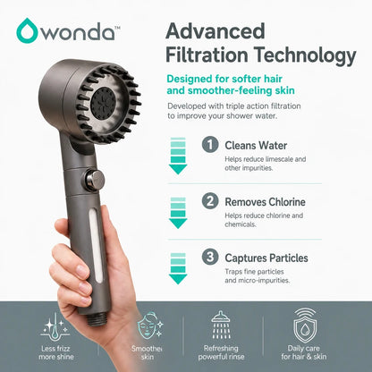 Transform Your Skin & Hair with the WONDA™ Shower Head